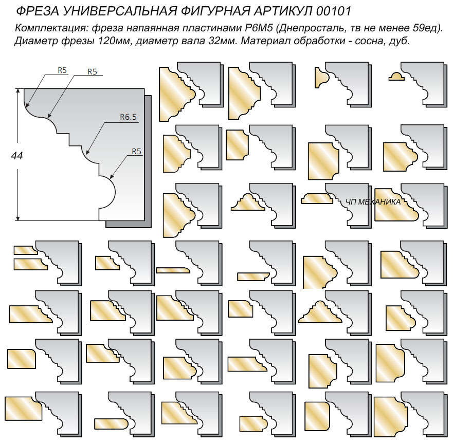 001-01 Фреза фигурная.